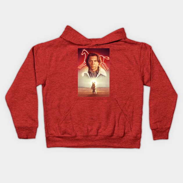 Henry Standing Bear Kids Hoodie by cmloweart